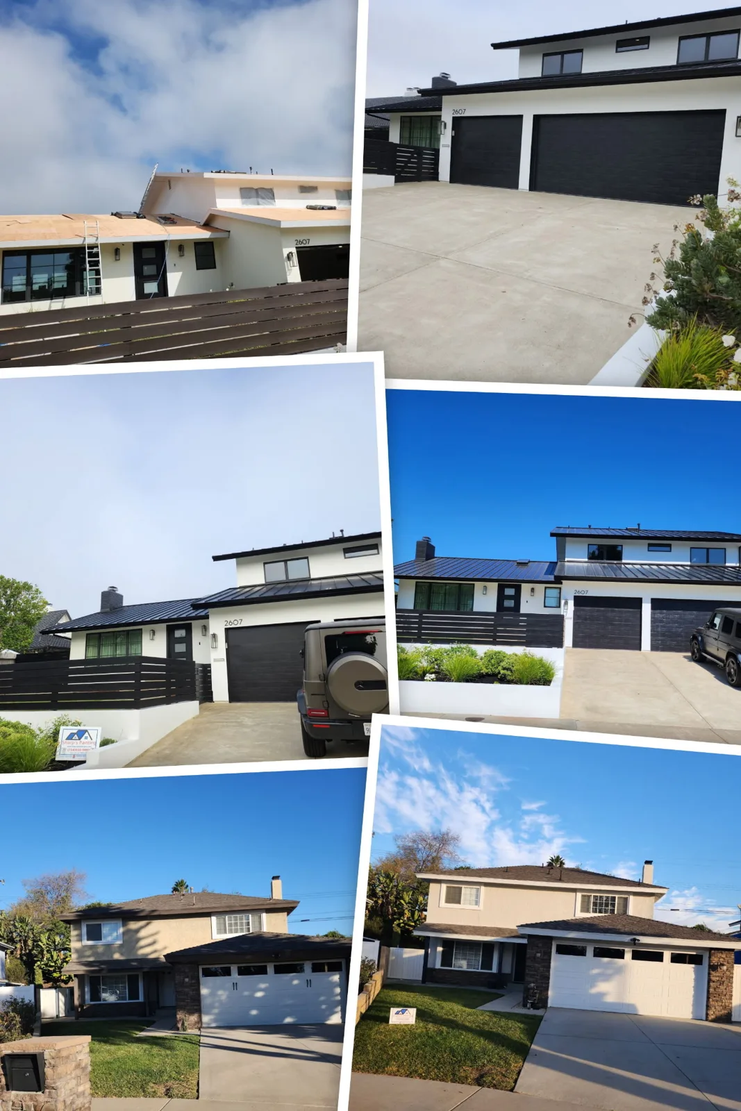 Before and after exterior repaint transformations across Orange County by Sharp's Painting